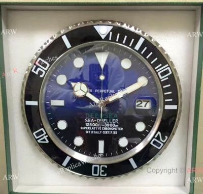 NEW UPGRADED Copy Rolex Wall Clock Deepsea D-Blue Clock